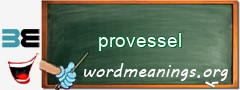 WordMeaning blackboard for provessel